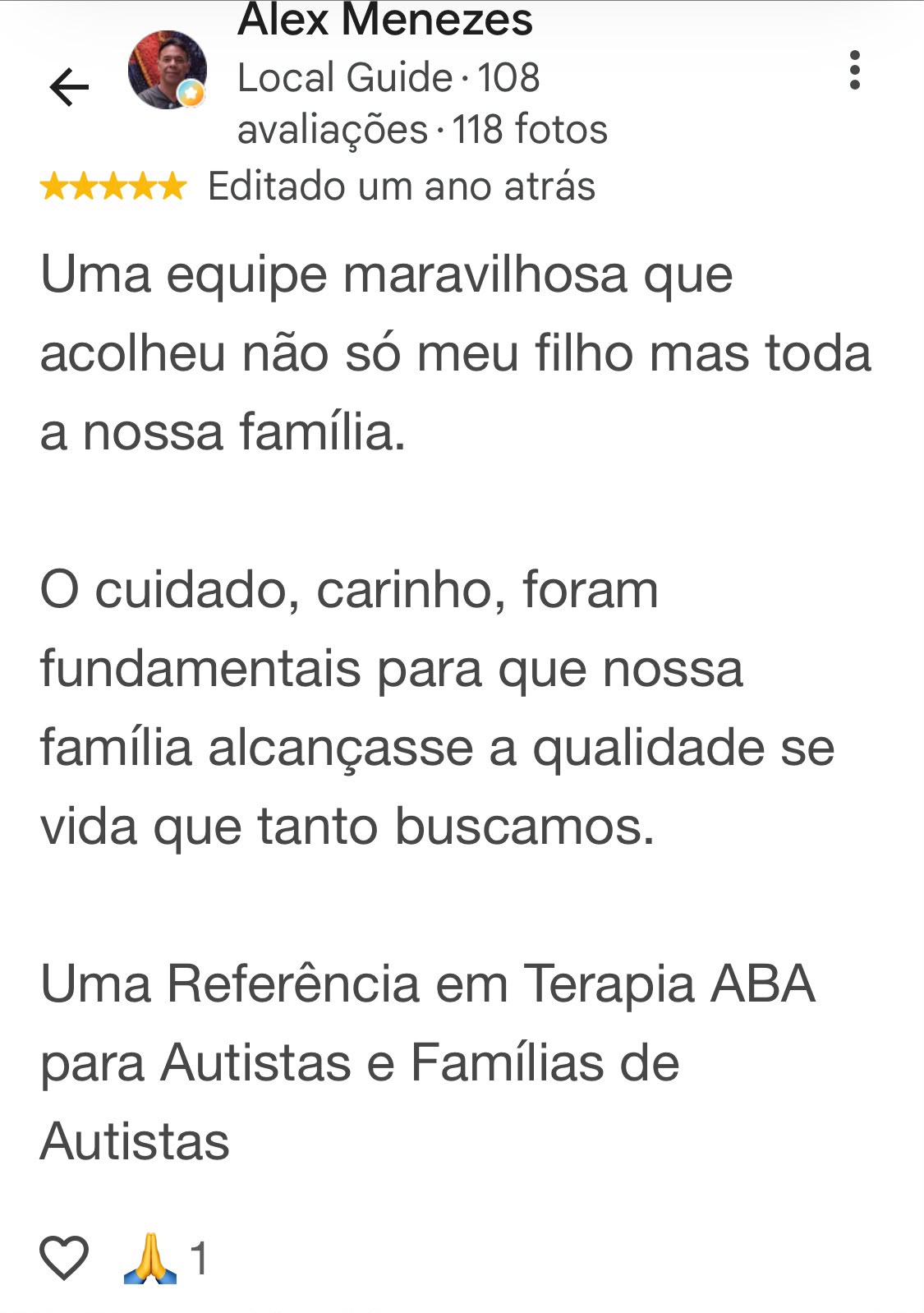 Avaliação de cinco estrelas publicada por Alex Menezes
